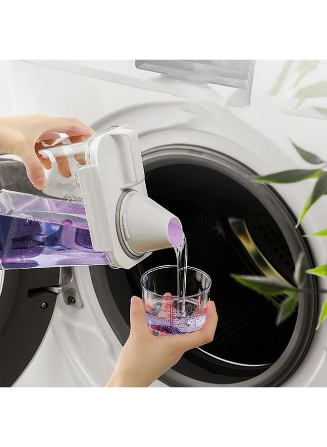 حاوية كبيرة لسائل غسيل الملابس 60 87 أوقية 2 قطعة حاوية شفافة مقاومة للتسرب قابلة للتكديس - Image 4